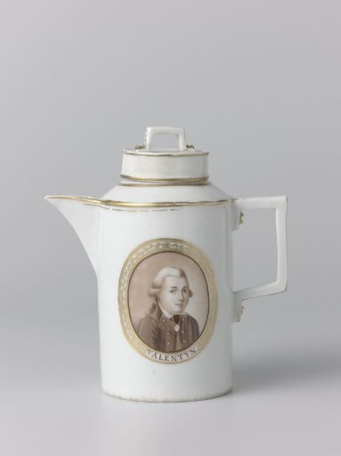 Milk jug with an image of the capture of Kattenburg and Abraham Valentijn