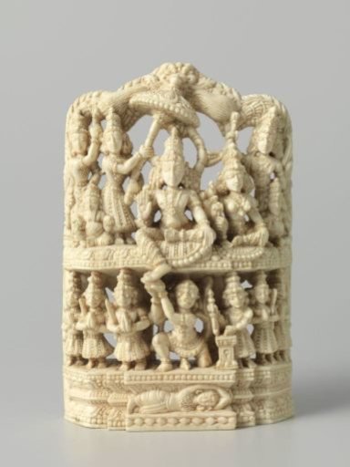 Relief depicting the enthroned king Rama