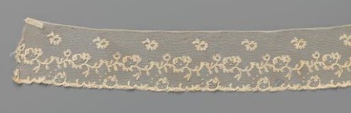 Strip of bobbin lace with
