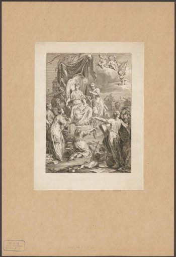 Allegorical representation with the Amsterdam maiden