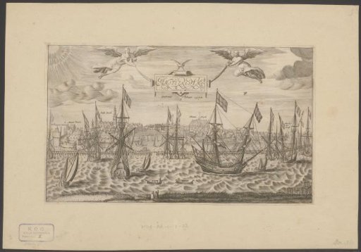 View of the city of Amsterdam from the Kamperhoofd to the Haringpakkerstoren