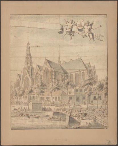 View of the Oude Kerk in Amsterdam