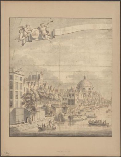 View of the Singel in Amsterdam (left part)