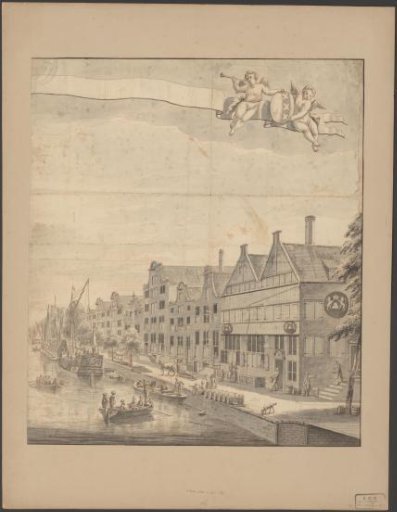 View of the Singel in Amsterdam (right part)