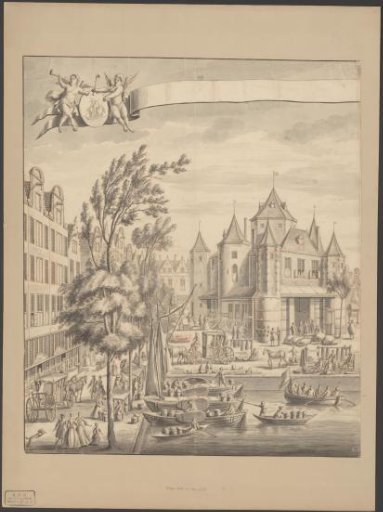 View of the Nieuwmarkt in Amsterdam (left part)