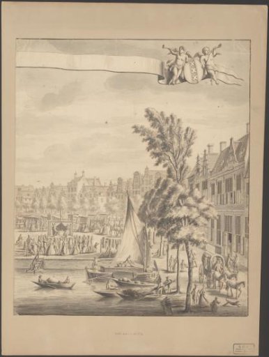 View of the Nieuwmarkt in Amsterdam (right part)