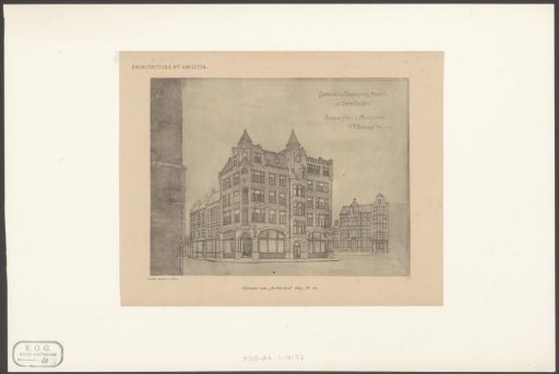 View of the office of the insurance company De Nederlanden from 1845