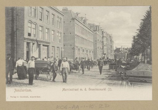 View of the vegetable market on the Marnixstraat