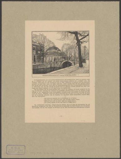 View of the Reguliersgracht at the Amstelkerk