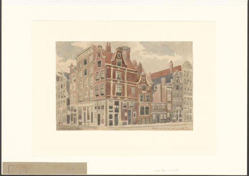 View of the house with the turret on the Damrak