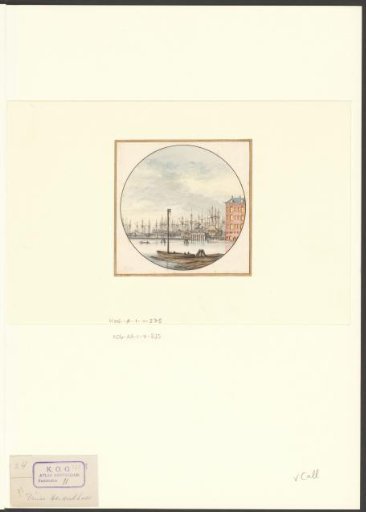 View of the State Naval Magazine and several ships at the Admiralty Yard