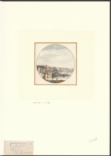 View of the IJ and the Oosterdok with timber rafts