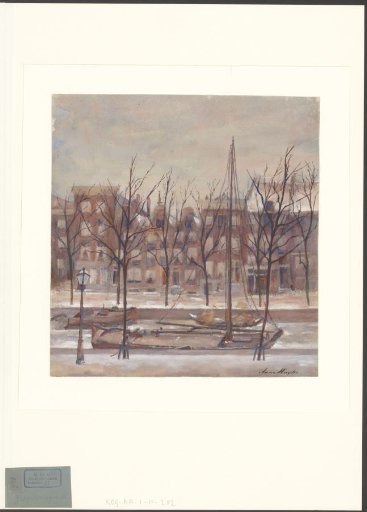 View of the Reguliersgracht in winter