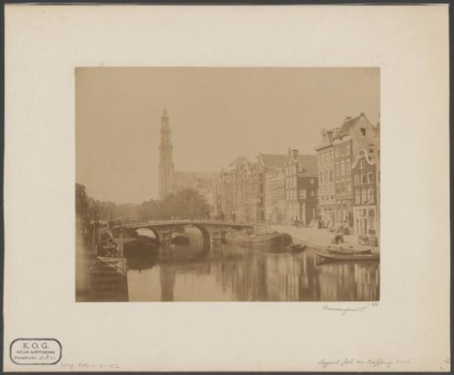 View of the Prinsengracht with the Westerkerk