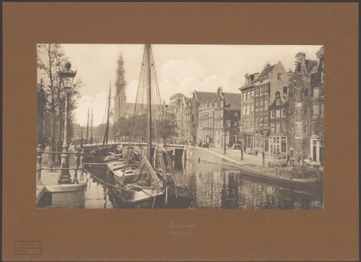 View of the Prinsengracht with the Westerkerk