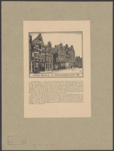 View of several facades on the Prins Hendrikkade