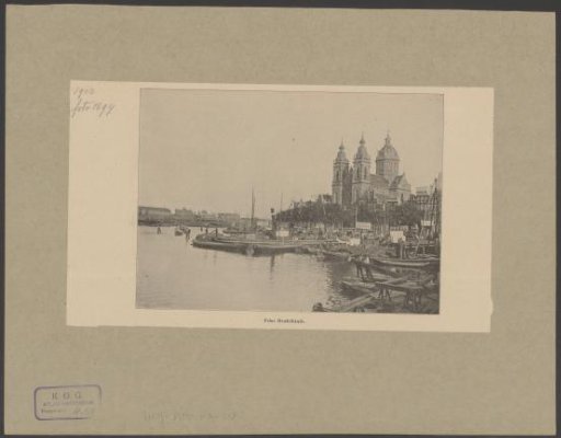 View of the Prins Hendrikkade and the Basilica of Saint Nicholas