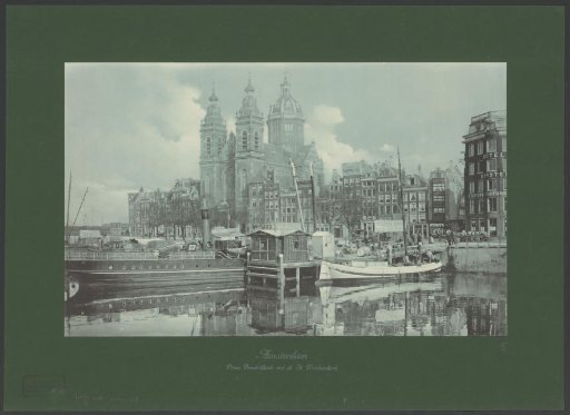 View of the Prins Hendrikkade with the Basilica of Saint Nicholas