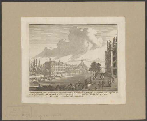 View of 's Lands Zeemagazijn, the Admiralty Yard and the Oosterkerk at Amsterdam