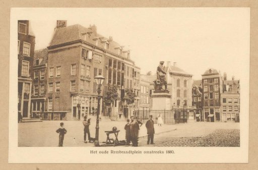 View of Rembrandt Square with the Rembrandt Monument