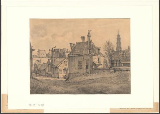 View of several houses and the Westertoren from the Raampoort