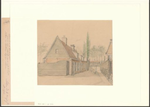 View of several houses on the Trapjesschans near the De Liefde mill