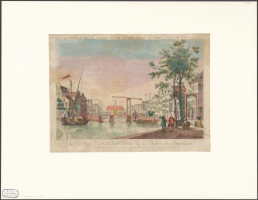 View of the Rokin with the Langebrug and the Beurs of Hendrik de Keyser