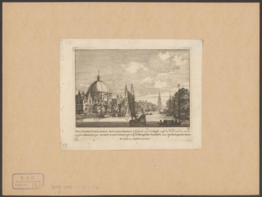 View of the Singel towards the Round Lutheran Church and the Jan Rodenpoort Tower