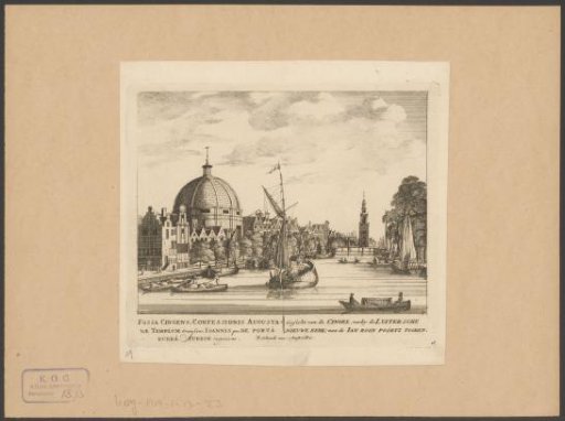 View of the Singel towards the Round Lutheran Church and the Jan Rodenpoort Tower