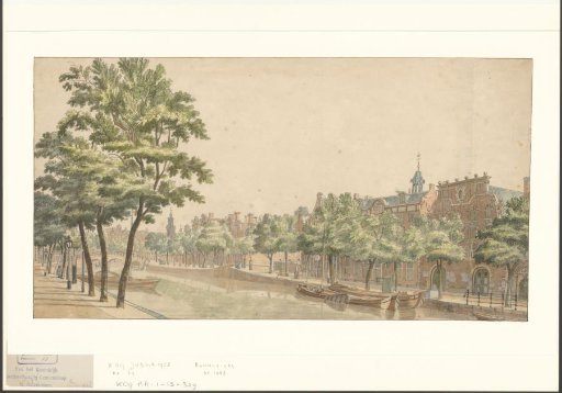View of the Garnalenmarkt on the Singel