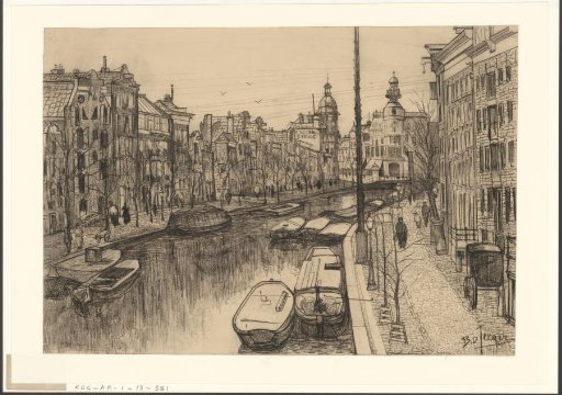 View of the Singel from the Munt looking towards the Koningsplein