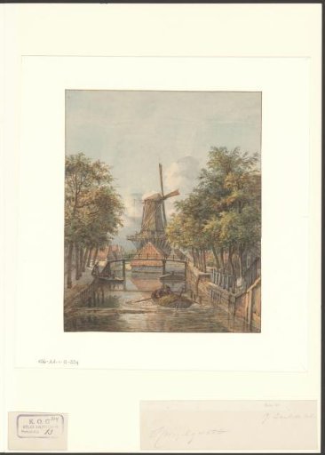 View of the Spiegelgracht, looking towards the mill De Spiering