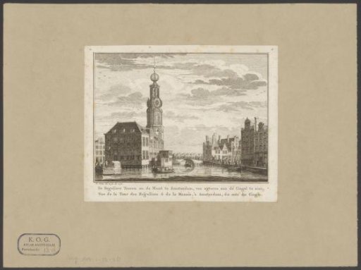 View of the Munttoren in Amsterdam