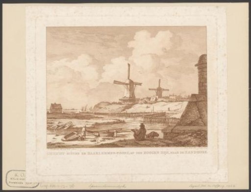 View outside the Haarlemmerpoort with a seated draftsman
