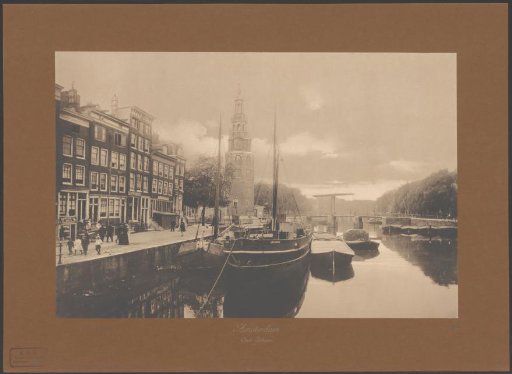 View of the Oudeschans and the Montelbaan Tower