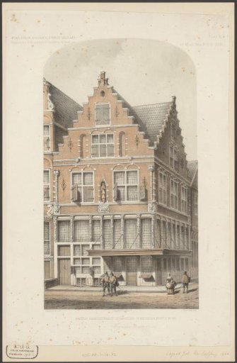 View of a house on the Warmoesstraat, corner of the Oudebrugsteeg