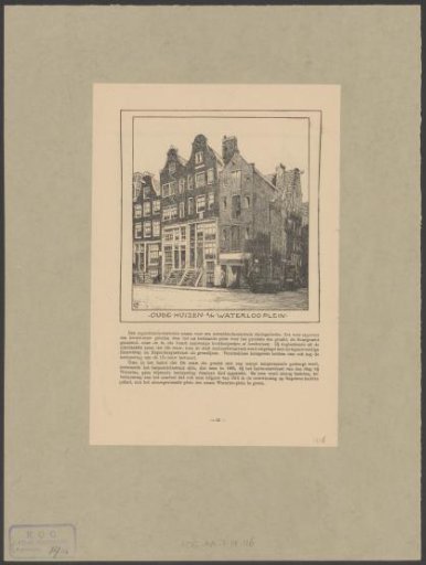View of several houses on the Waterlooplein