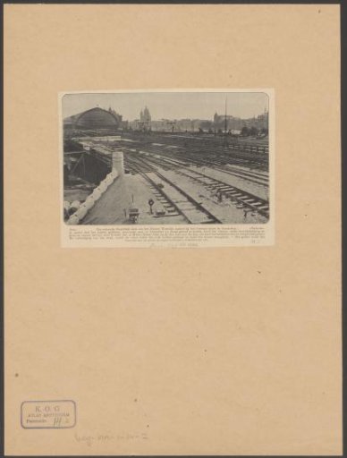 View of the construction of a viaduct at Amsterdam Central Station