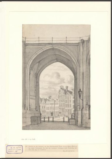 View from the unfinished tower of the Nieuwe Kerk towards the Nieuwezijds Voorburgwal