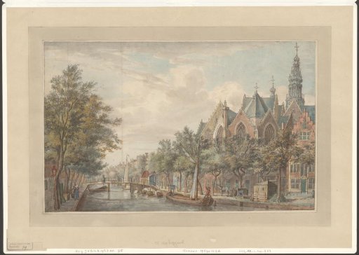 View of the Oudezijds Voorburgwal with the Oude Kerk on the right