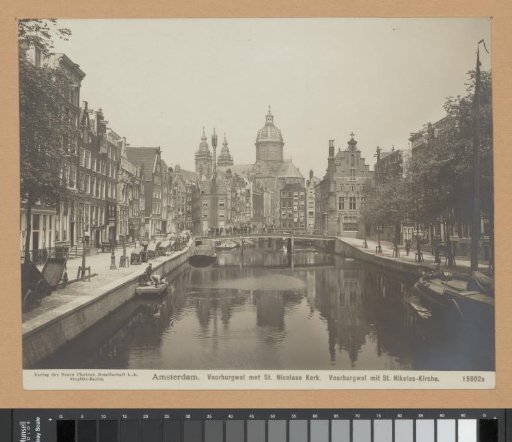 View of the Oudezijds Voorburgwal with the Basilica of Saint Nicholas