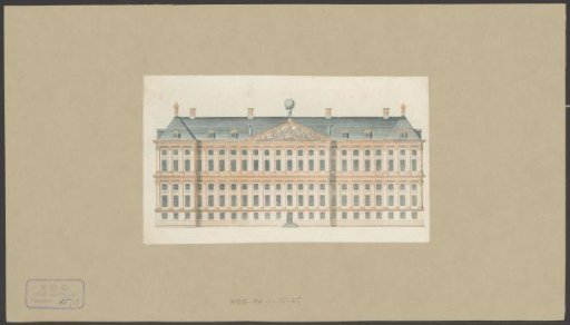 View of the front facade of the Town Hall on the Dam