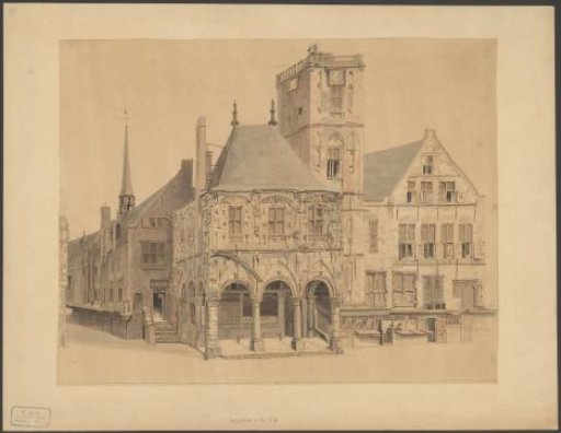 View of the old town hall of Amsterdam