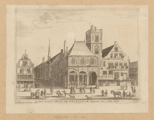 View of the old town hall of Amsterdam