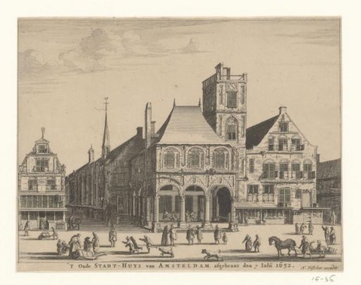 View of the old town hall of Amsterdam