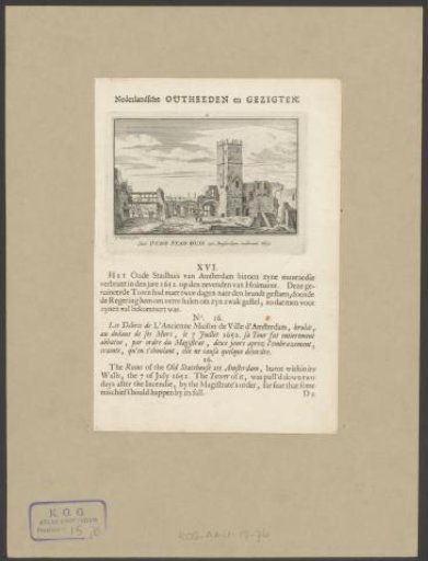 View of the ruins of the old town hall of Amsterdam