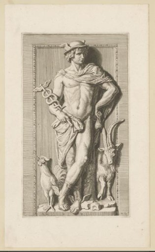 Statue of Mercury in the south-east corner of the gallery of the Town Hall on the Dam