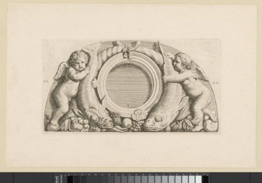 Lunette with putti, fish and cornucopias in the eastern gallery of the Town Hall on the Dam