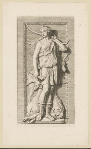 Statue of Diana in the eastern gallery of the Town Hall on the Dam