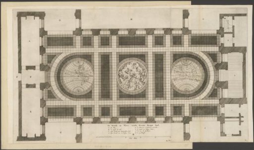 Floor plan of the Burgerzaal in the Town Hall on the Dam